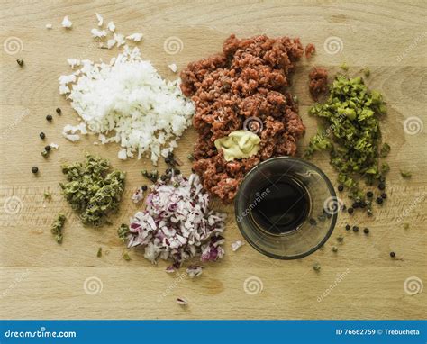 Mixing Steak Tartare Ingredients in a Bowl Stock Image - Image of gourmet, gastronomy: 76662759