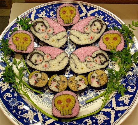 Sushi art by Takayo Kiyota - Art Kaleidoscope