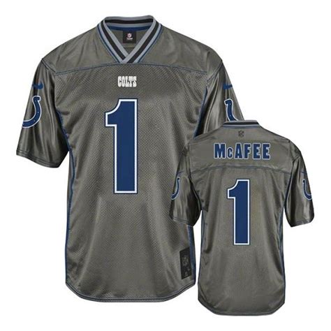 Pat McAfee Men's Jersey : Nike Indianapolis Colts 1 Elite Grey Vapor Jersey