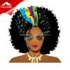 Wholesale Afro Girl Custom PU Heat Transfer Vinyl For Garment - Rhinestone Transfers Wholesale ...