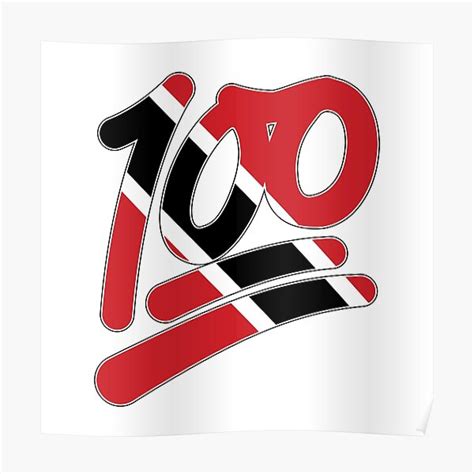 "Trinidad and Tobago flag 100 emoji" Poster by identiti | Redbubble