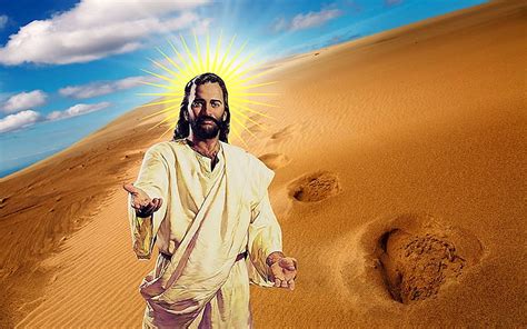 In the desert with JESUS, christ, jesus, desert, religion, god, HD ...