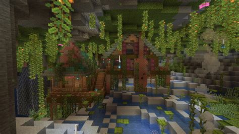 Lush Cave House 2 1.20.2/1.20.1/1.20/1.19.2/1.19.1/1.19/1.18/1.17.1/Forge/Fabric projects minecraft