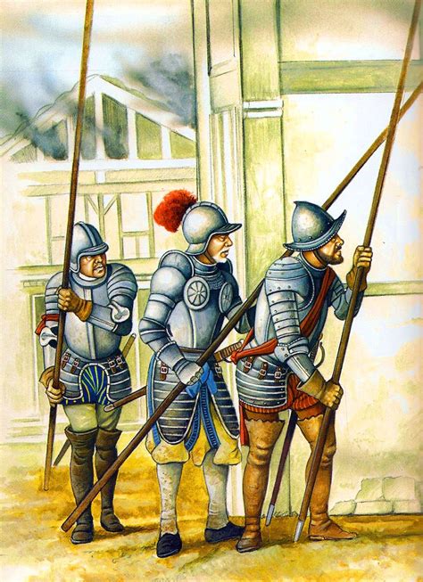 Conquistadore pikemen | Ilustración histórica, Uniformes militares españoles, Militar