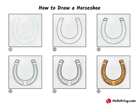 How to Draw a Horseshoe - HelloArtsy