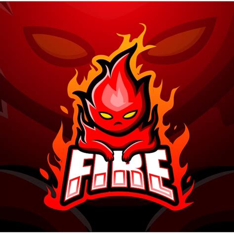 Fire mascot esport illustration | Premium Vector