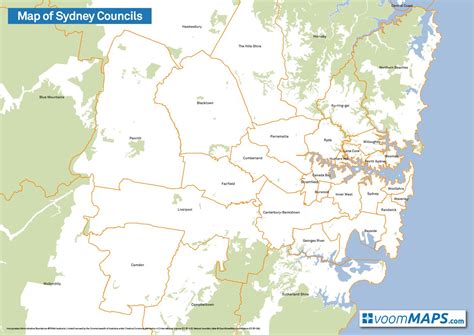 Sydney councils map - Map of sydney councils (Australia)