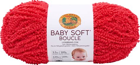 Lion Brand Baby Soft Boucle Yarn-Scarlet - Walmart.com