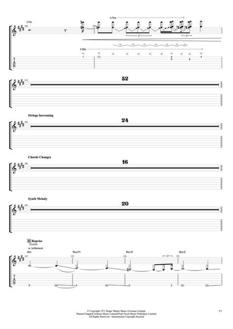 Echoes Tab by Pink Floyd (Guitar Pro) - Full Score | mySongBook