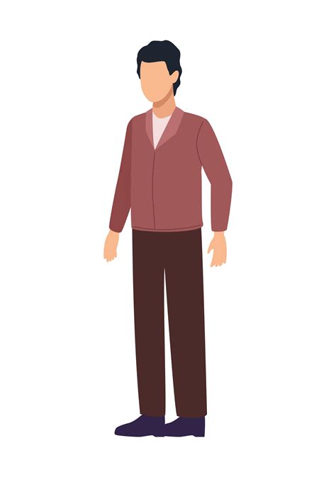 young man standing 4713790 Vector Art at Vecteezy