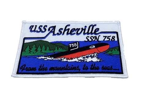 USS Asheville SSN-758 Patch – Plastic Backing - Squadron Nostalgia