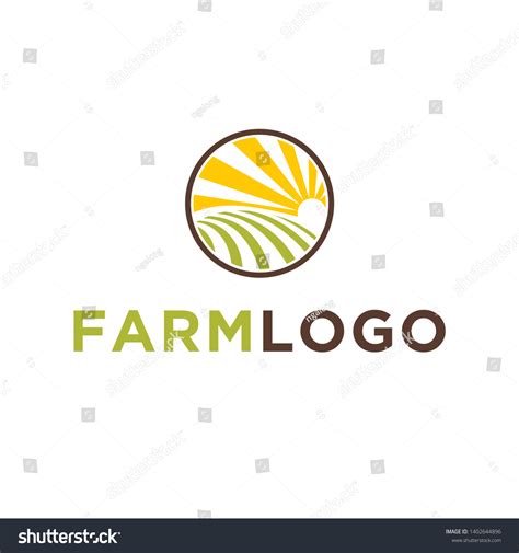 Modern Simple Emblem Farm Logo Design Stock Vector (Royalty Free) 1402644896 | Shutterstock