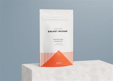 Free Standing Pouch / Sachet Packaging Mockup PSD - Good Mockups