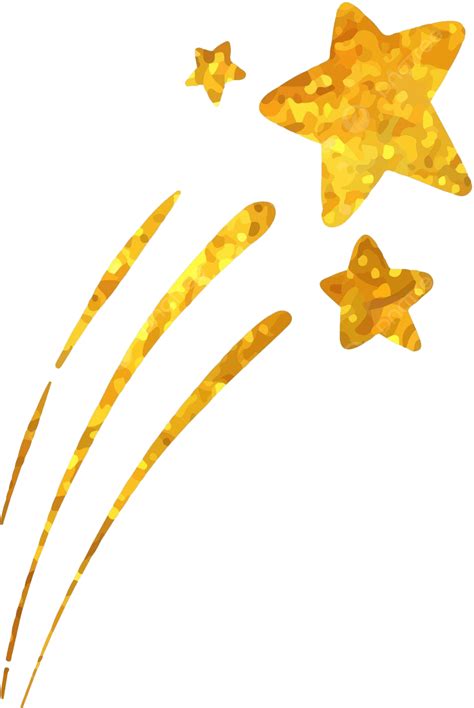 Shooting Stars Icon In Gold Texture Colours Bright Gold Vector, Colours, Bright, Gold PNG and ...