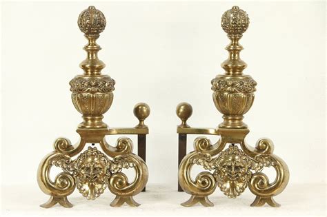 Cast Iron Antique Fireplace Andirons | k-bla-bla