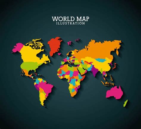 Premium Vector | World map design | World map design, Map design, Modern business cards design