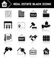 Real Estate Icons Black Stock Clipart | Royalty-Free | FreeImages