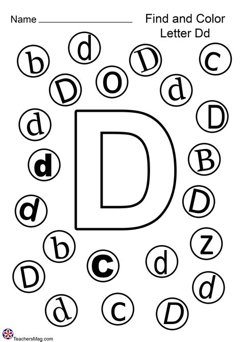 Coloring Letter D Worksheets For Preschool Images 100 - vrogue.co