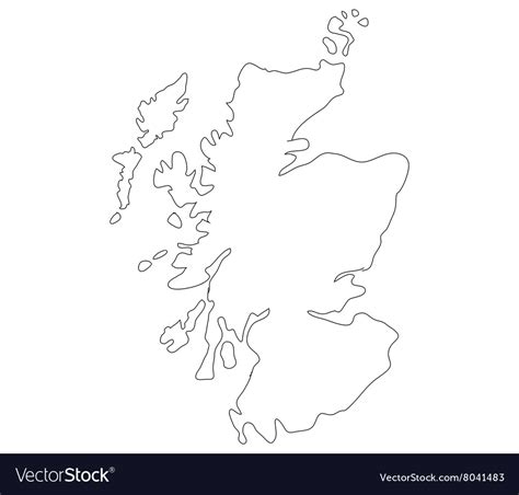 Map scotland Royalty Free Vector Image - VectorStock