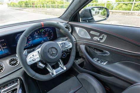 Mercedes-AMG GT 4-door Interior Editorial Image - Image of saloon ...