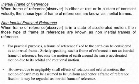 What is the blw inertial frame of reference and non inertial frame of ...