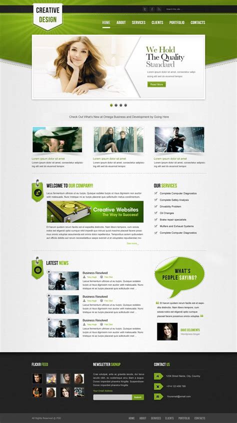 Creative Design- Free PSD Website Template