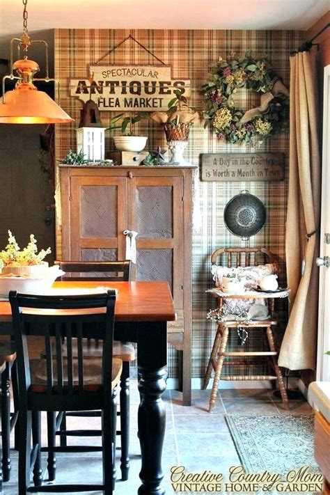 Wallpaper Borders For Kitchen Country Kitchen Wall - Country Kitchen Kitchens With Wallpaper ...