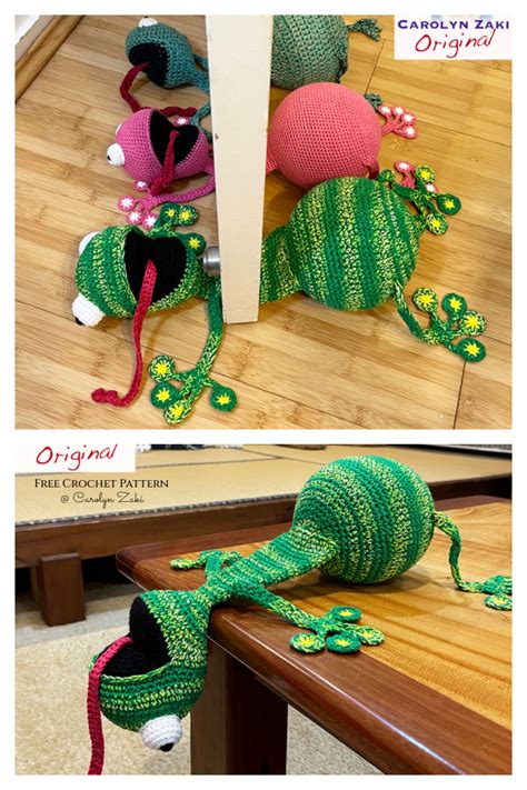 Squashed Frog Door Stopper Free Crochet Pattern - DIY Magazine