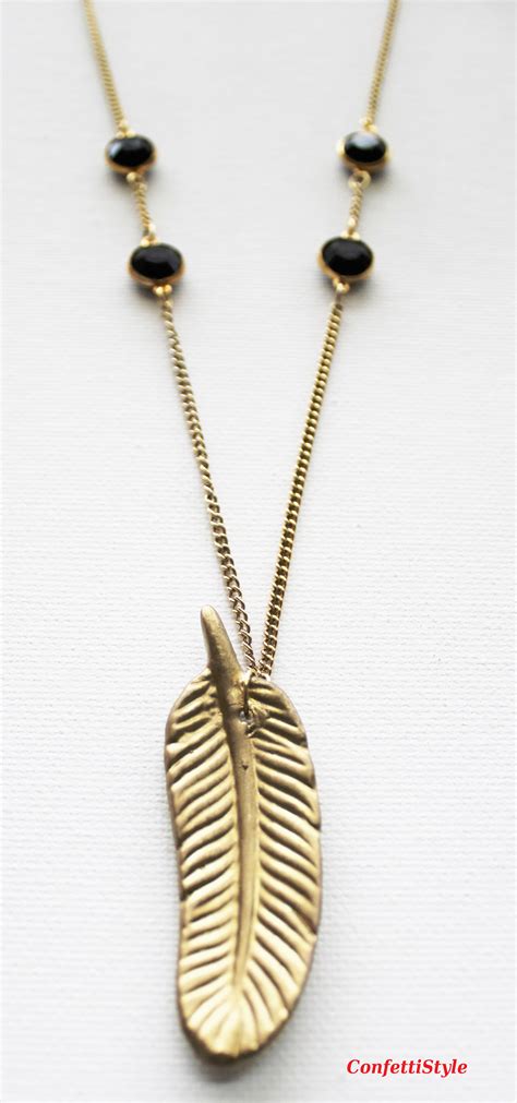 Handmade Gold Leaf Necklace | ConfettiStyle