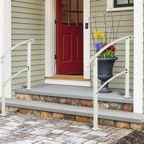 SalonMore Transitional Handrail Fits 1 or 3 Steps White Stair Rail ...