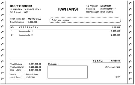 Kwitansi Tagihan - Homecare24