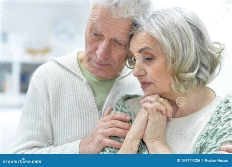 Sad senior couple stock photo. Image of older, european - 104774336