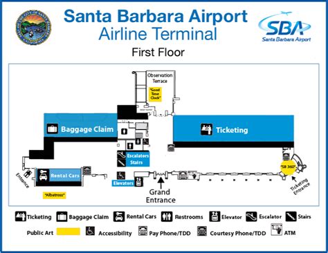 Santa Barbara Airport Map - Fayre Jenilee