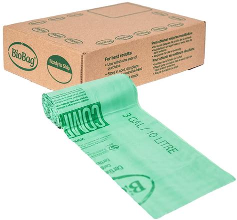 BioBag 10 Litre * Box of 6 Rolls (120 Bags) Compostable bag for Food