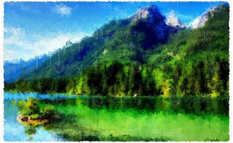 Abstract Impressionism Nature Landscape Digital Painting 33065190 Stock ...