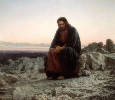 Christ in the Wilderness Painting by Mountain Dreams