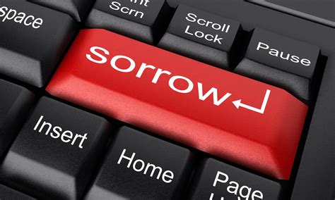 sorrow word on red keyboard button 6012706 Stock Photo at Vecteezy