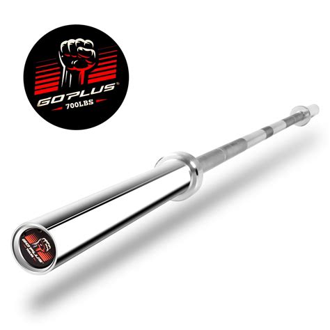 Goplus 700 lb Olympic Chromed Weight Bar 7' Olympic Barbell ...