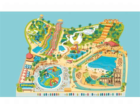 Wip: Illustrated map - Aqualand Maspalomas by María Dolores Abujas on ...