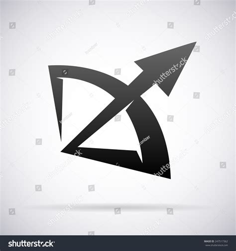 Bow And Arrow Vector Logo Design Template - 247517362 : Shutterstock