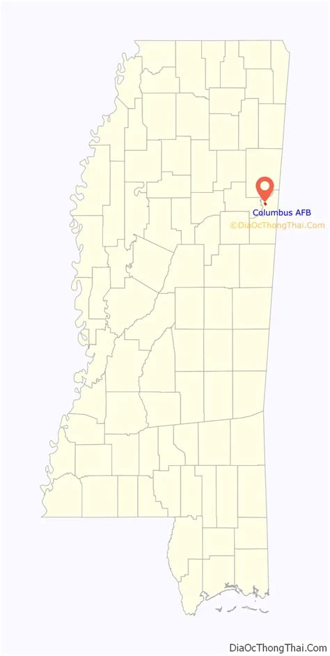 Map of Columbus AFB CDP