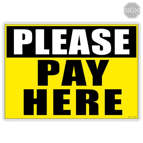 Pay Here Sign - Laminated Signage - A4 Size | Lazada PH