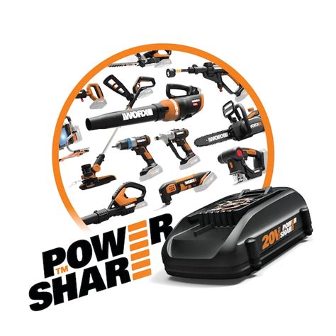 WORX Power Share 20-V Lithium-ion Battery WA3669 at Lowes.com