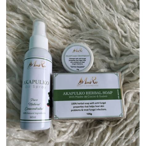 Akapulko Set for skin disease Akapulko oil spray,soap,ointment | Shopee Philippines