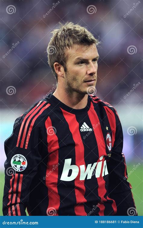 David Beckham before the Match Editorial Photo - Image of milan ...