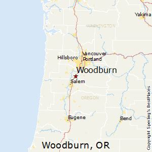 Woodburn Oregon Map - World Map Gray