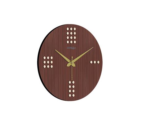 Buy Random Brown Doted Round Wooden Wall Clock Online in India at Best Price - Modern Clocks ...