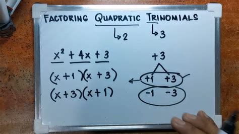 Factoring Quadratic Trinomials - YouTube