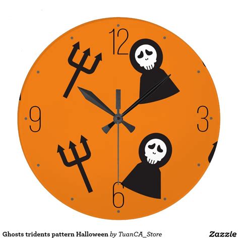 Ghosts tridents pattern Halloween | Halloween clock, Clock, Cool clocks