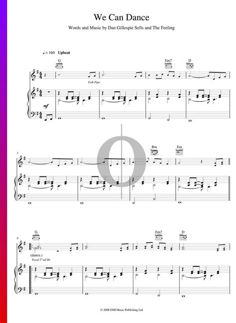 We Can Dance (The Feeling) Piano Sheet Music - OKTAV